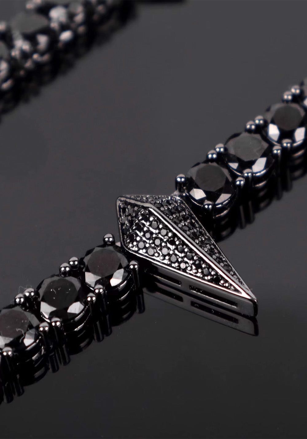 WIC Full Zirconium Black Zircon Necklace. - PSYLOS 1, WIC Full Zirconium Black Zircon Necklace., Necklaces, WIC, PSYLOS 1